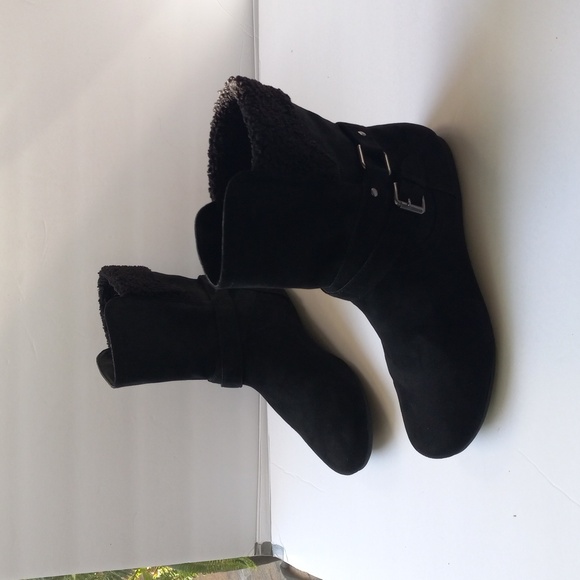 Dolce Vita Elsa Boots Faux Suede Leather Buckle Closure Women's Sz 10 - Picture 3 of 15